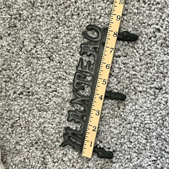 “MANTEAU” Metal Coat Rack 8-inch 3-Hook Wall-Mounted “French for Coats” - Picture 6 of 9